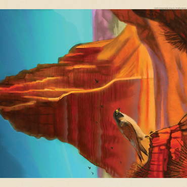 Capitol Reef National Park: Falcon Roost, Vintage Poster 500 Jigsaw Puzzle 3D Modell