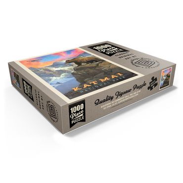 Katmai National Park: Mountain View, Vintage Poster 1000 Jigsaw Puzzle box view1