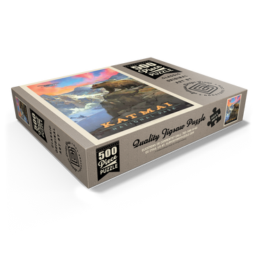 Katmai National Park: Mountain View, Vintage Poster 500 Jigsaw Puzzle box view1