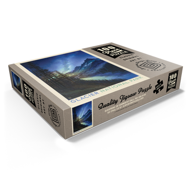 Glacier National Park: Starlight, Vintage Poster 100 Jigsaw Puzzle box view1