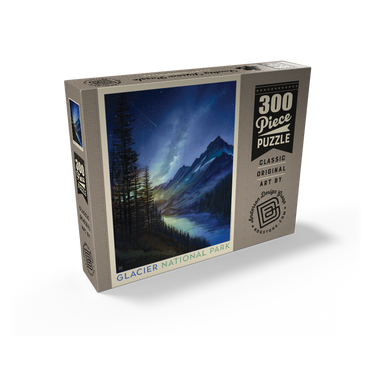 Glacier National Park: Starlight, Vintage Poster 300 Jigsaw Puzzle box view2