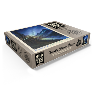 Glacier National Park: Starlight, Vintage Poster 500 Jigsaw Puzzle box view1