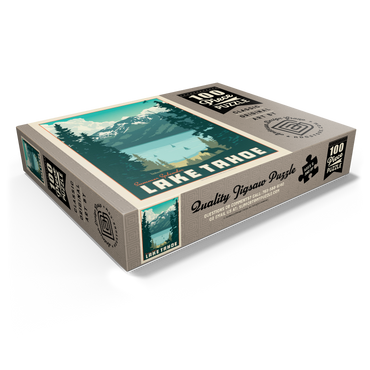 Lake Tahoe: Tahoe Summer, Vintage Poster 100 Jigsaw Puzzle box view1