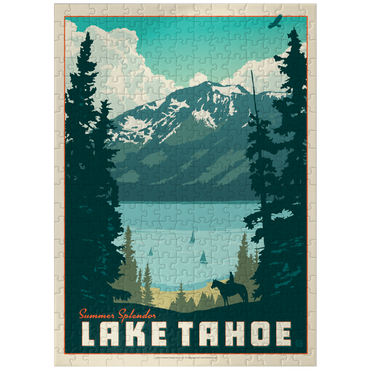 puzzleplate Lake Tahoe: Tahoe Summer, Vintage Poster 300 Jigsaw Puzzle
