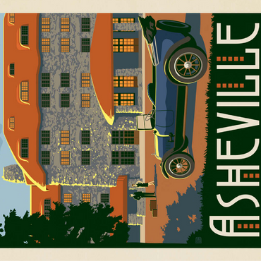 Asheville: North Carolina, Vintage Poster 100 Jigsaw Puzzle 3D Modell