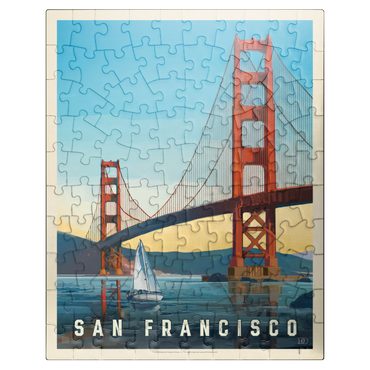 puzzleplate San Francisco: Under The Golden Gate, Vintage Poster 100 Jigsaw Puzzle