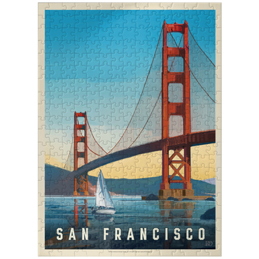 puzzleplate San Francisco: Under The Golden Gate, Vintage Poster 300 Jigsaw Puzzle