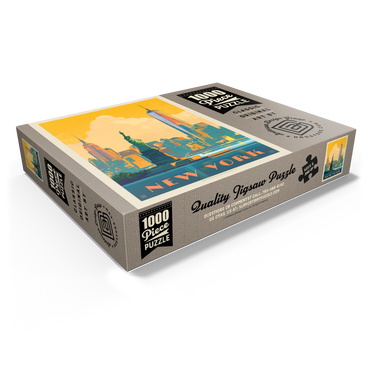 New York City: Skyline Glow, Vintage Poster 1000 Jigsaw Puzzle box view1