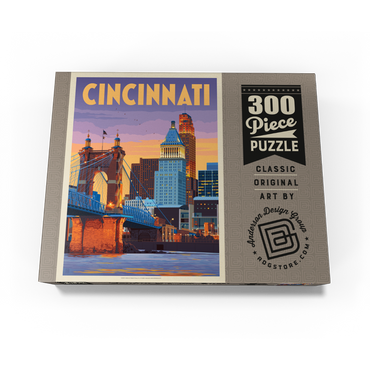 Cincinnati, OH: Riverfront, Vintage Poster 300 Jigsaw Puzzle box view3