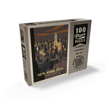 New York City: Eagle's View, Vintage Poster 100 Jigsaw Puzzle box view2