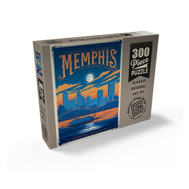Memphis, TN: Home of Blues, Rock n' Roll, and Soul, Vintage Poster 300 Jigsaw Puzzle box view2