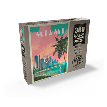 Miami, FL: South Beach, Vintage Poster 300 Jigsaw Puzzle box view2