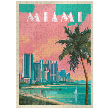 puzzleplate Miami, FL: South Beach, Vintage Poster 300 Jigsaw Puzzle