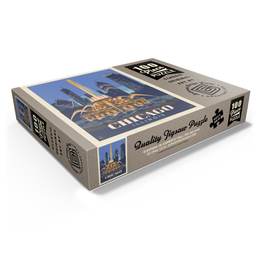 Chicago, IL: Fountain Of Light, Vintage Poster 100 Jigsaw Puzzle box view1