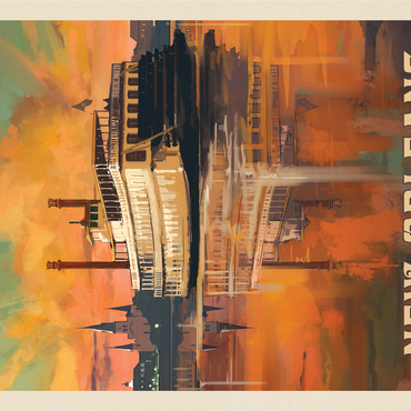 New Orleans: Riverboat, Vintage Poster 1000 Jigsaw Puzzle 3D Modell