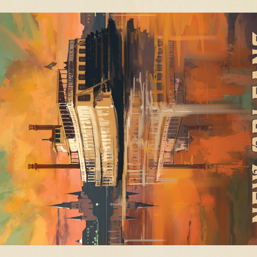 New Orleans: Riverboat, Vintage Poster 500 Jigsaw Puzzle 3D Modell