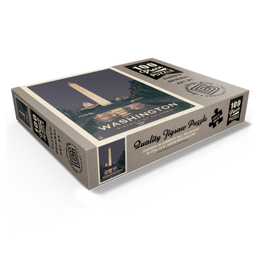 Washington DC: Reflections Of Freedom, Vintage Poster 100 Jigsaw Puzzle box view1