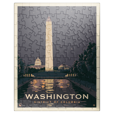 puzzleplate Washington DC: Reflections Of Freedom, Vintage Poster 100 Jigsaw Puzzle