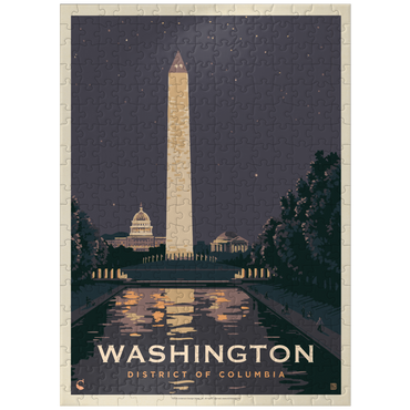 puzzleplate Washington DC: Reflections Of Freedom, Vintage Poster 300 Jigsaw Puzzle