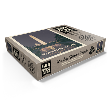 Washington DC: Reflections Of Freedom, Vintage Poster 500 Jigsaw Puzzle box view1