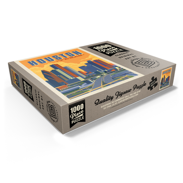 Houston, Texas: Skyline, Vintage Poster 1000 Jigsaw Puzzle box view1