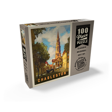 Charleston, South Carolina: St Philip's Church, Vintage Poster 100 Jigsaw Puzzle box view2