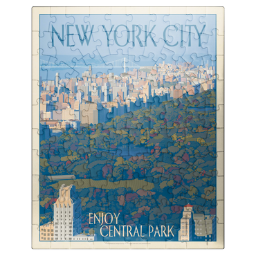 puzzleplate New York City: Enjoy Central Park, Vintage Poster 100 Jigsaw Puzzle