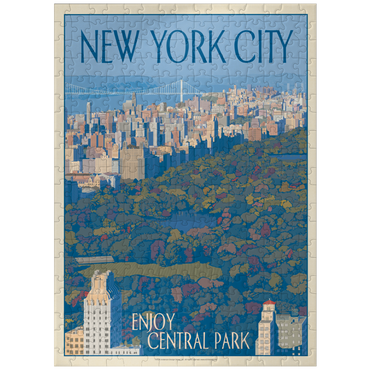 puzzleplate New York City: Enjoy Central Park, Vintage Poster 300 Jigsaw Puzzle