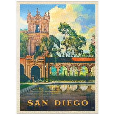 puzzleplate San Diego, CA: Balboa Park, Vintage Poster 1000 Jigsaw Puzzle