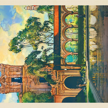 San Diego, CA: Balboa Park, Vintage Poster 1000 Jigsaw Puzzle 3D Modell