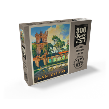 San Diego, CA: Balboa Park, Vintage Poster 300 Jigsaw Puzzle box view2