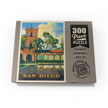 San Diego, CA: Balboa Park, Vintage Poster 300 Jigsaw Puzzle box view3