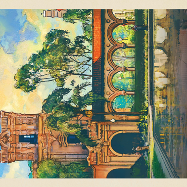 San Diego, CA: Balboa Park, Vintage Poster 500 Jigsaw Puzzle 3D Modell