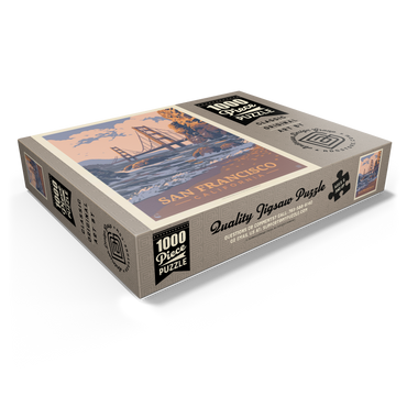 San Francisco, CA: Golden Gate-Water's Edge, Vintage Poster 1000 Jigsaw Puzzle box view1