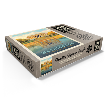 Washington, DC: Lincoln Memorial, Vintage Poster 100 Jigsaw Puzzle box view1