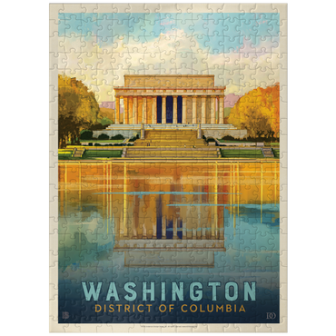puzzleplate Washington, DC: Lincoln Memorial, Vintage Poster 300 Jigsaw Puzzle