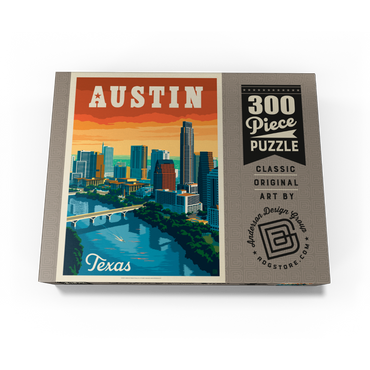 Austin, Texas: Skyline, Vintage Poster 300 Jigsaw Puzzle box view3