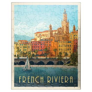 puzzleplate France: French Riviera, Vintage Poster 100 Jigsaw Puzzle