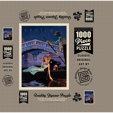 Italy: An Evening in Venice, Vintage Poster 1000 Jigsaw Puzzle box 3D Modell