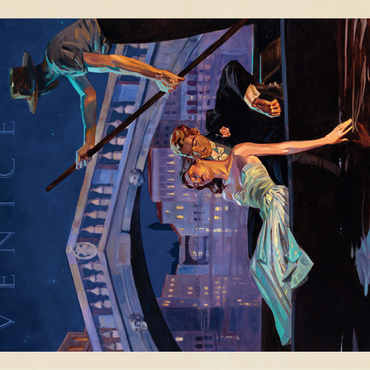 Italy: An Evening in Venice, Vintage Poster 100 Jigsaw Puzzle 3D Modell