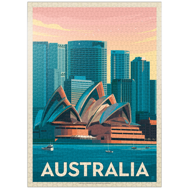 puzzleplate Australia: Sydney Skyline, Vintage Poster 1000 Jigsaw Puzzle