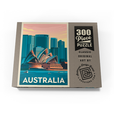 Australia: Sydney Skyline, Vintage Poster 300 Jigsaw Puzzle box view3