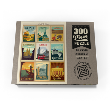Europe Travel, Collage, Vintage poster 300 Jigsaw Puzzle box view3