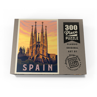 Spain: Familia Sagrada, Vintage Poster 300 Jigsaw Puzzle box view3