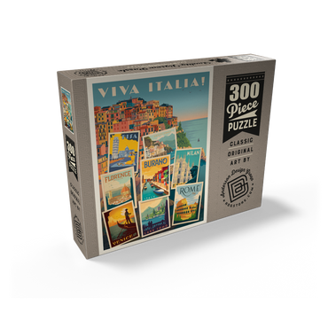 Italy: Viva Italia! Collage, Vintage poster 300 Jigsaw Puzzle box view2