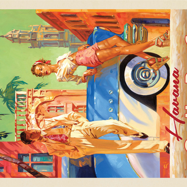 Cuba: Havana Shade, Vintage Poster 1000 Jigsaw Puzzle 3D Modell