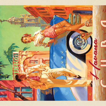 Cuba: Havana Shade, Vintage Poster 100 Jigsaw Puzzle 3D Modell