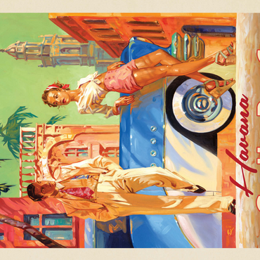 Cuba: Havana Shade, Vintage Poster 500 Jigsaw Puzzle 3D Modell