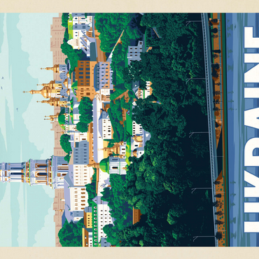 Ukraine: Kiev, Vintage Poster 500 Jigsaw Puzzle 3D Modell