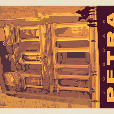 Jordan: Petra, Vintage Poster 100 Jigsaw Puzzle 3D Modell
